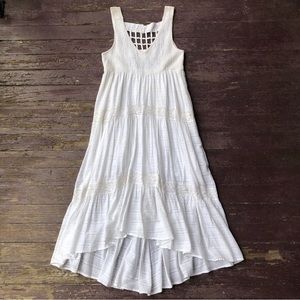 Free People Maxi Dress Tiered White Size L